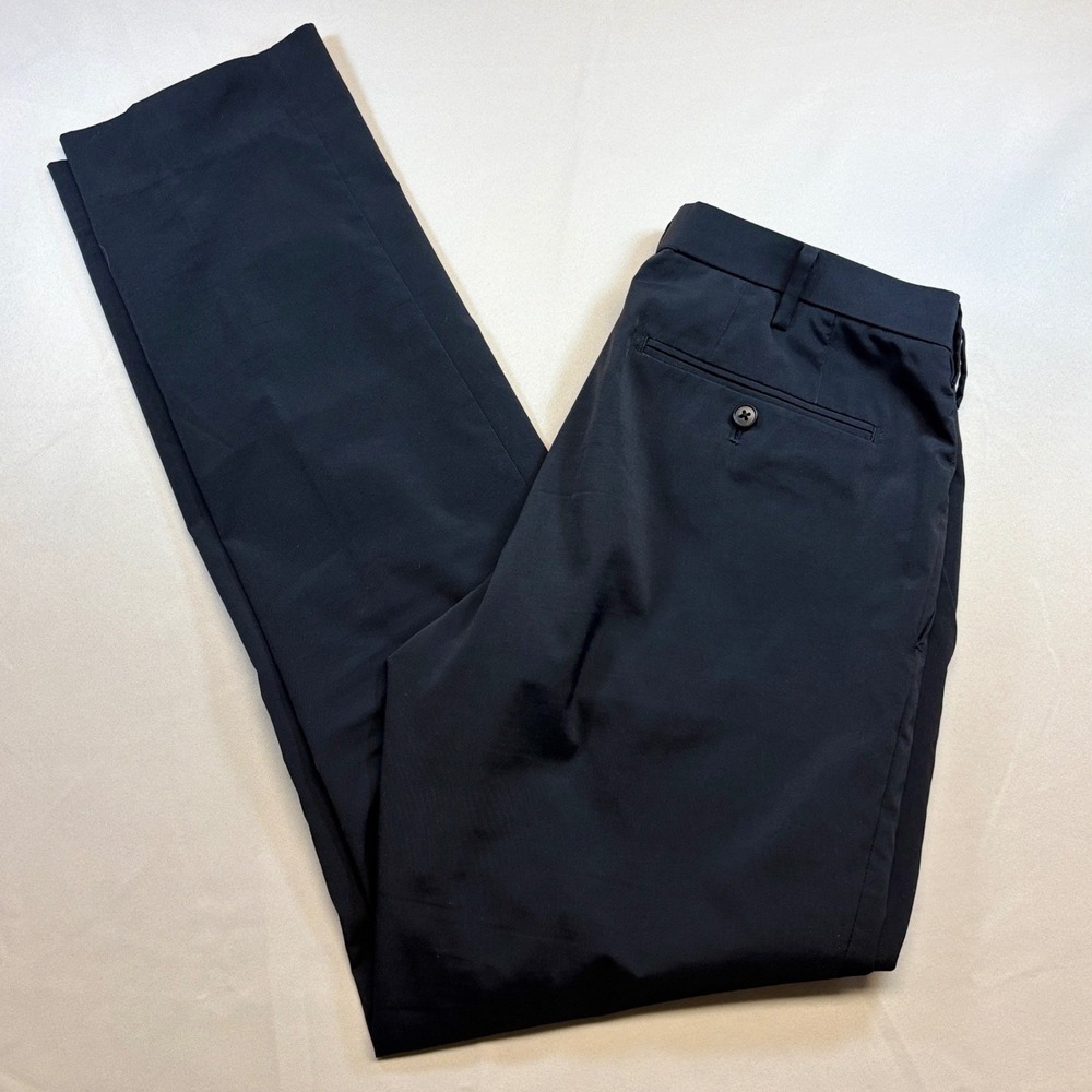Uniqlo Ultra Light Dress Pants‎ 31x31 Black Slim Fit Flat Front Stretch
